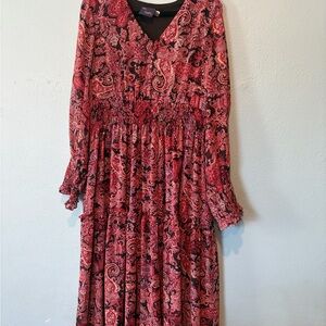 Just Taylor Paisley Print Dress